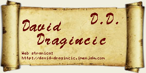 David Draginčić vizit kartica